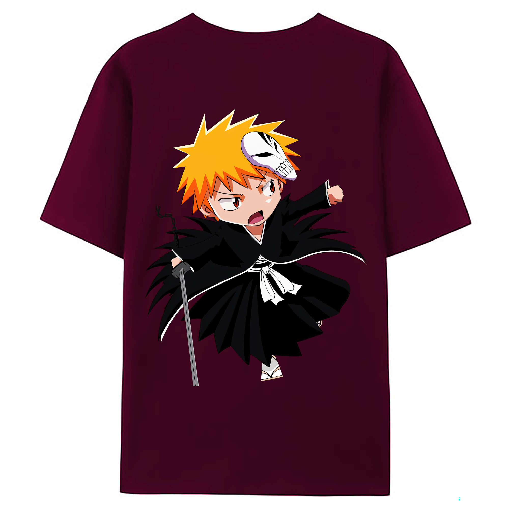 （画像用） ブリーチ 黒崎一護（くろさき いちご）BLEACH Kurosaki Ichigo レディース半袖Tシャツ(バックプリント)